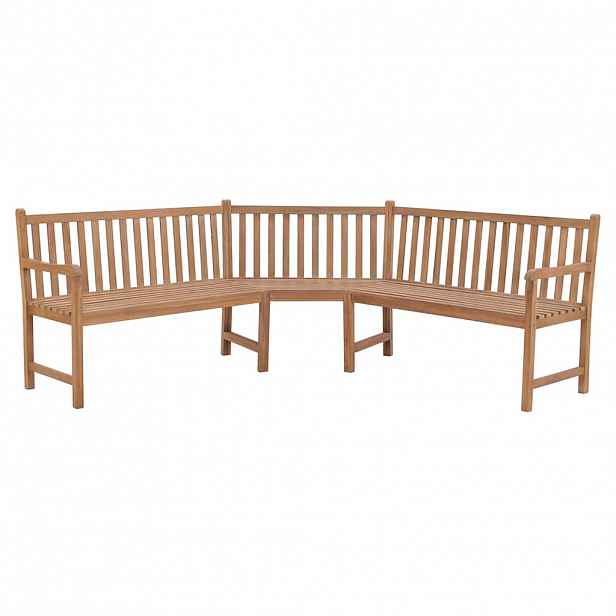 vidaXL Zahradní rohová lavice 185 x 185 x 90 cm masivní teakové dřevo