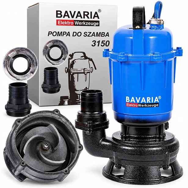 Čerpadlo Na Čistou A Špinavou Vodu 2" Ponorný Drtič 3150 W, Silné
