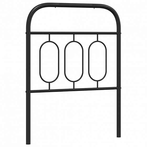 vidaXL Kovové náhradní čelo postele černé 75 cm