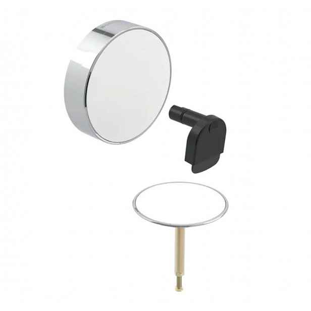 Geberit - Souprava pro kompletaci vanové soupravy, s otočným ovládáním a přívodem d52, bílá/chrom 150.481.KJ.1