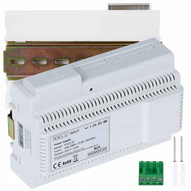 Systémový napájecí zdroj Vidos 2IP P112-32 32V 3,5A pro 16 monitorů současně