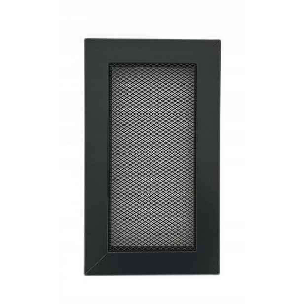 Ventilační mřížka kovová se síťkou, antracit 10x20