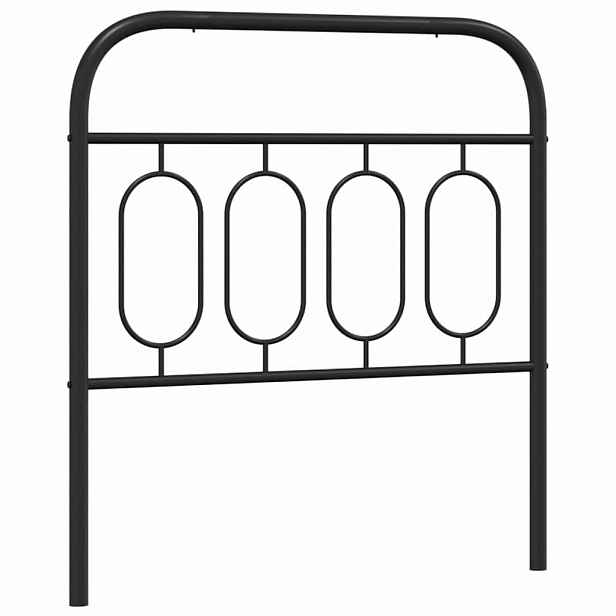 vidaXL Kovové náhradní čelo postele černé 80 cm