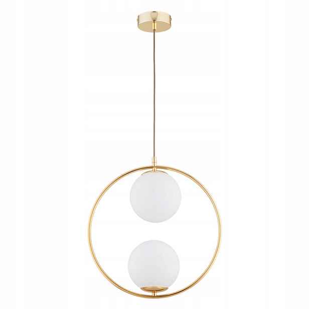 Moderní závěsná lampa Avia 2xE14 zlatá, obruč Alfa 10W