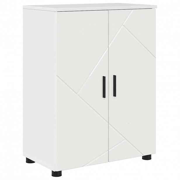 vidaXL Koupelnová skříň s úložištěm Vysoce lesklá bílá 60 x 35 x 80 cm