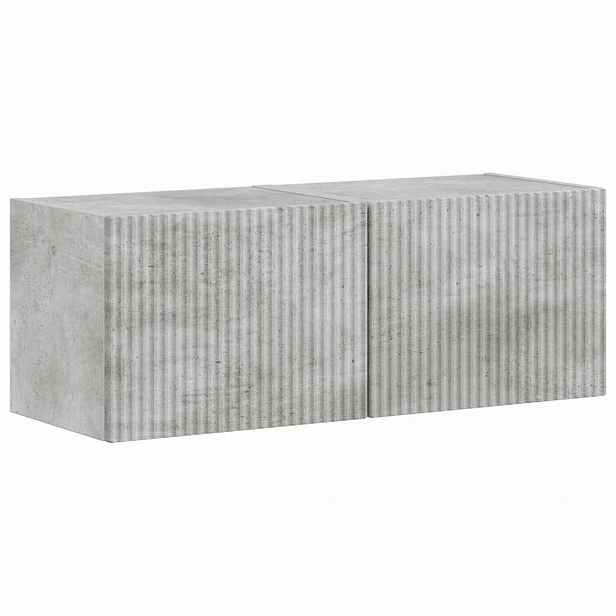 vidaXL TV wall cabinet 2 ks Betonově šedá Kompozitní dřevo