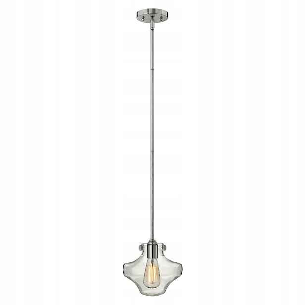 Závěsná lampa Congress chrom E27 100W, skleněné stínítko Hinkley