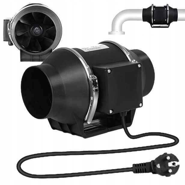 Kanálový ventilátor 100 mm odtahový 220 m3/h tichý 2-pólový