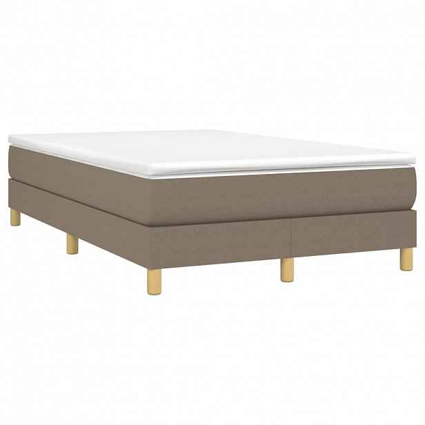 vidaXL Box spring postel s matrací taupe 120x190 cm textil