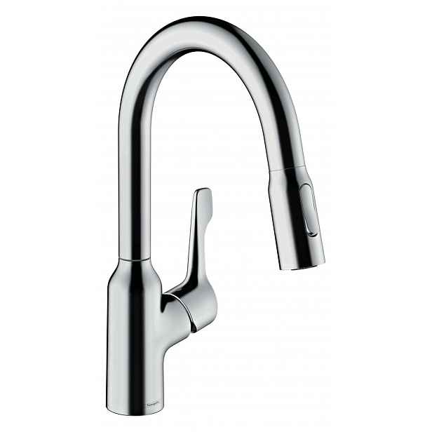 Hansgrohe Focus M43 - Dřezová baterie s výsuvnou sprškou, chrom 71811000