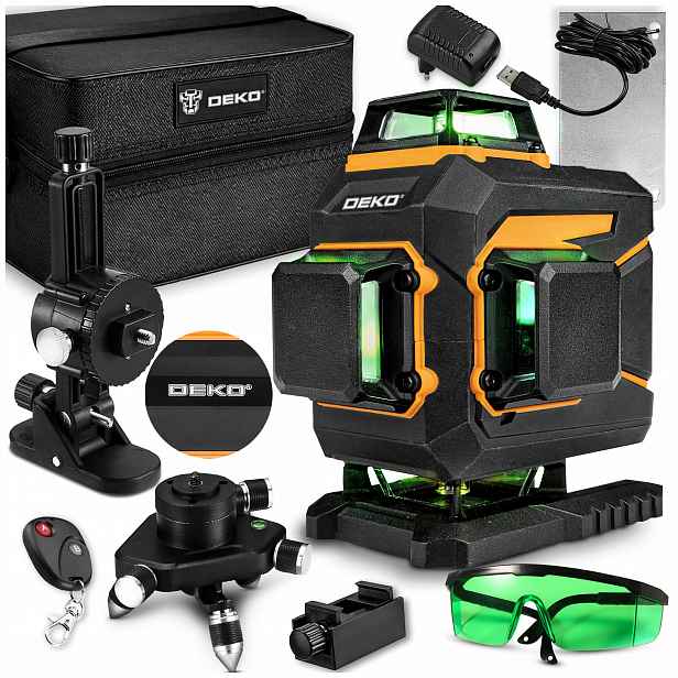 Liniový Laser 360° 4D Křížový Laser S Rovinou Deko