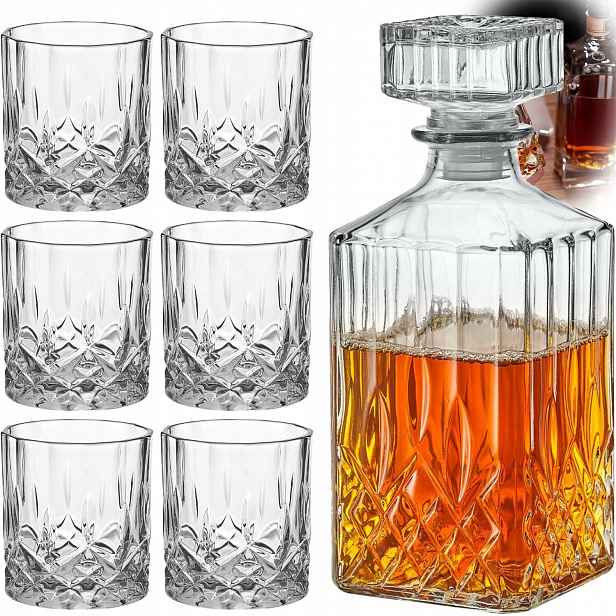 Sada Karafka 6 Sklenic Na Whisky Vynikající Dárek Pro Chlapa K Narozeninám
