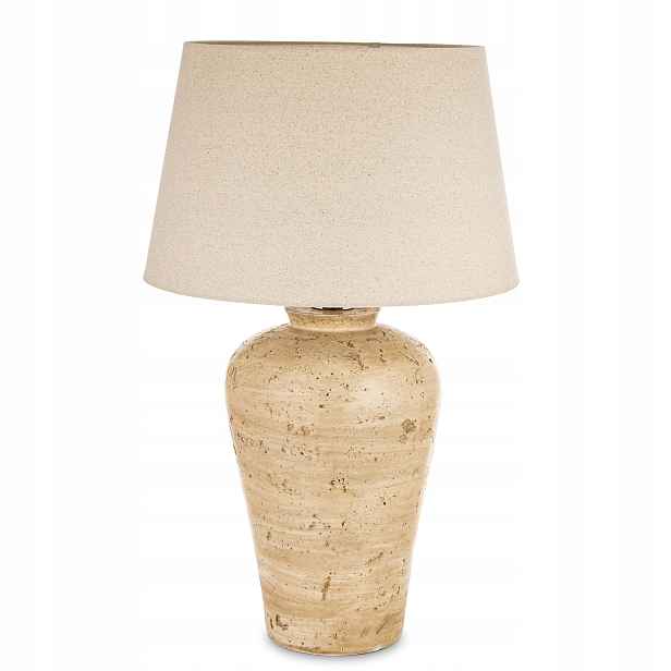 Stolní Lampa Velká 79 CM Béžová Cementová Podložka Stínidlo Boho 79x49x49 cm