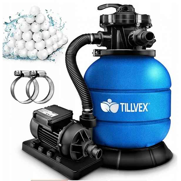 Systém pískových filtrů tillvex 7.900 l/h s filtračními kuličkami 400 g