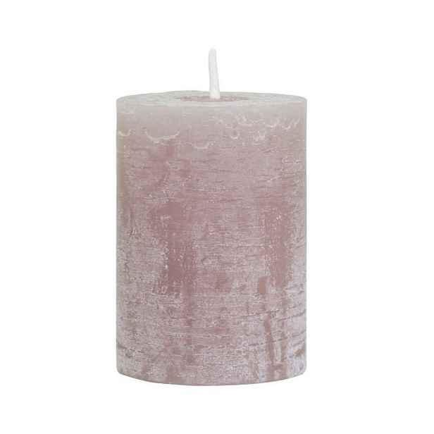 Taupe široká svíčka Macon Rustic taupe - Ø 7*10cm/ 40h Chic Antique