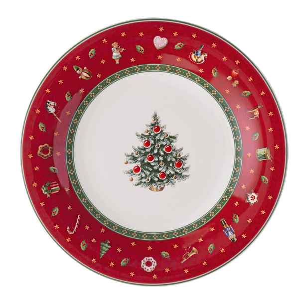 Vánoční Talíř 21,5 CM Porcelánový Dezertní, Snídaňový