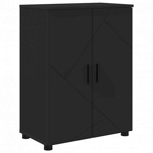 vidaXL Koupelnová skříň Černá 60 x 35 x 80 cm Kompozitní dřevo & kov