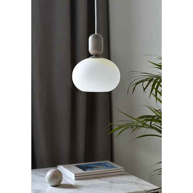 Závěsná lampa Nordlux Notti šedá sklo 1x40W E27
