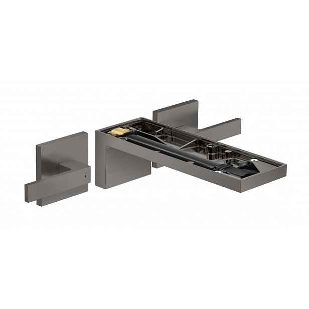 Axor MyEdition - Umyvadlová baterie pod omítku, s výpustí, EcoSmart, kartáčovaný černý chrom/bez destičky 47082340