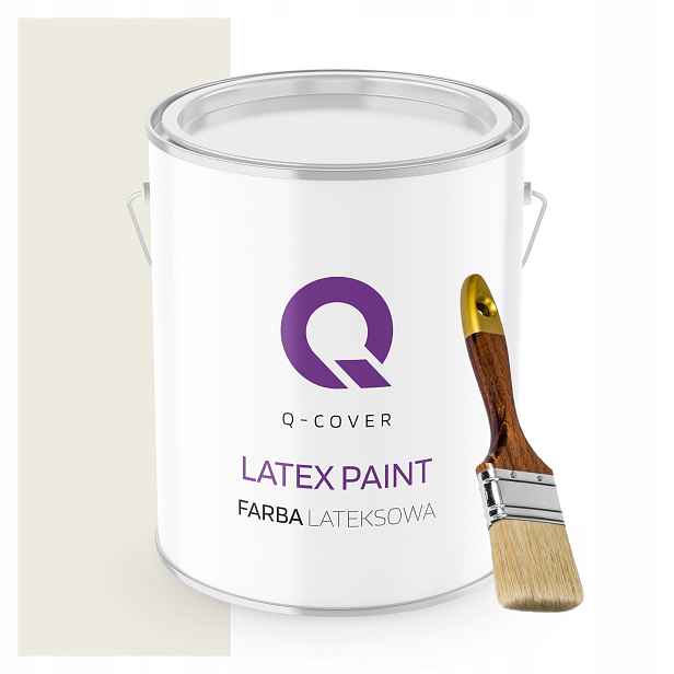 Barva Mat 2L Bílá, Zlomená Do Teplé Šedé Barvy H0007 Štětec
