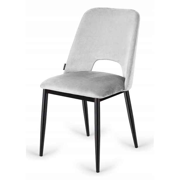 Čalouněná židle Goti Light Grey Velvet Lugano