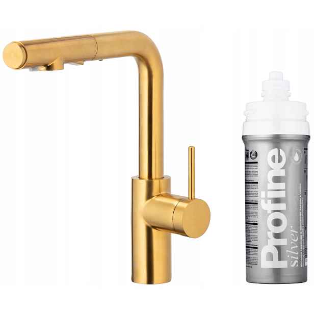 Kfa Kuchyňská Baterie Duero Pure Basic, Zlatá Filtr Profine Silver Small
