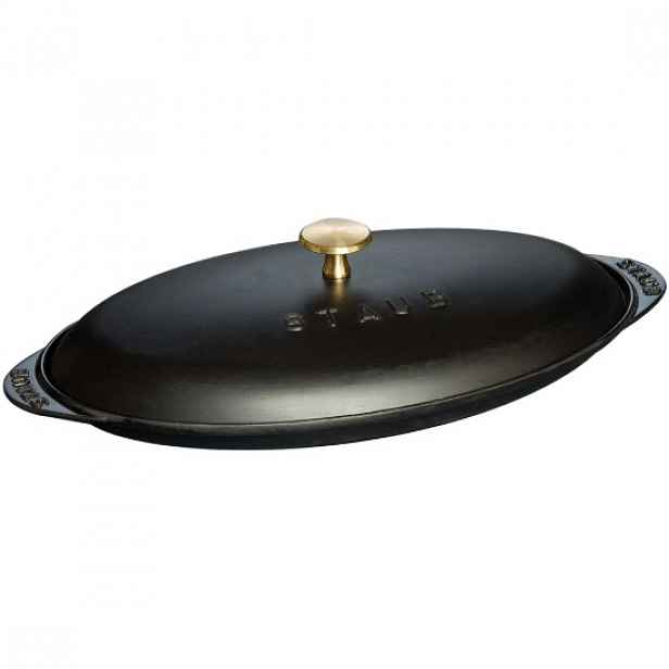 Oválná litinová zapékací mísa, s poklicí, 31cm/0,7l, Black - Staub