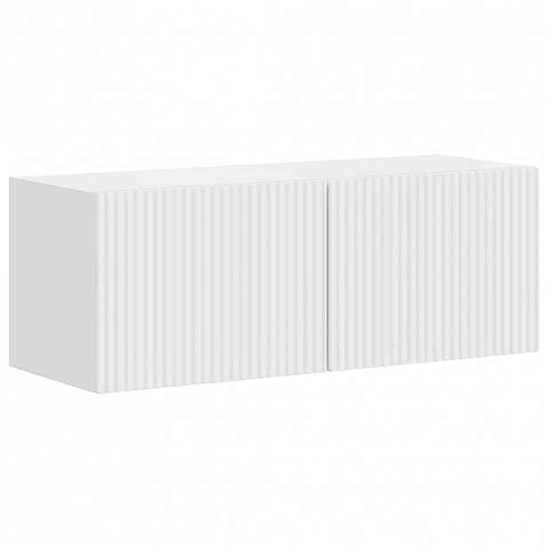 vidaXL TV wall cabinet 2 ks Lesklá Bílá Kompozitní dřevo