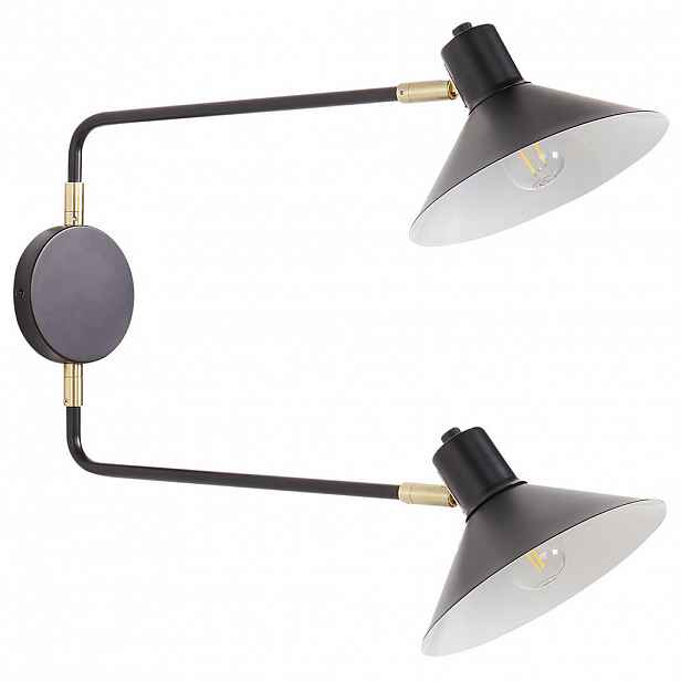Beliani NÁSTĚNNÁ LAMPA Černá Kadassa