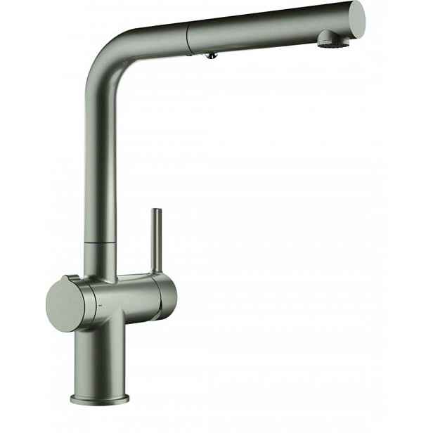 Franke Active - Dřezová baterie FN 5351.149, s ovládáním výpusti Twist a výsuvnou sprškou, nerez 115.0653.505