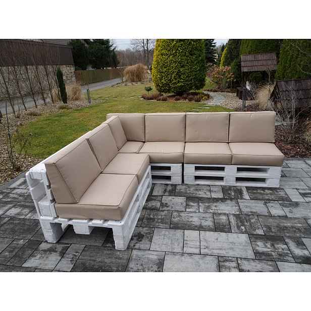Polštáře na tři Euro Palety 13 ks ks 60 x 60 cappuccino
