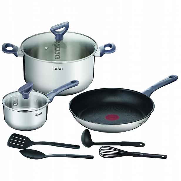 Sada hrnců pánev s poklicí Tefal Daily Cook ocel indukční 9 ks