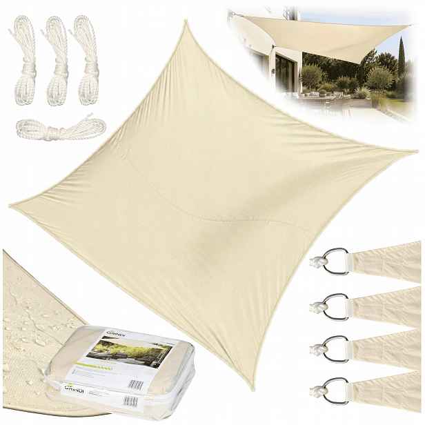 Sluneční Plachta Čtvercová 3,6 X 3,6 160 G/M2 Béžová Taška