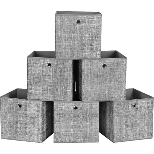SONGMICS Sada skládacích boxů Teria 6 ks šedá