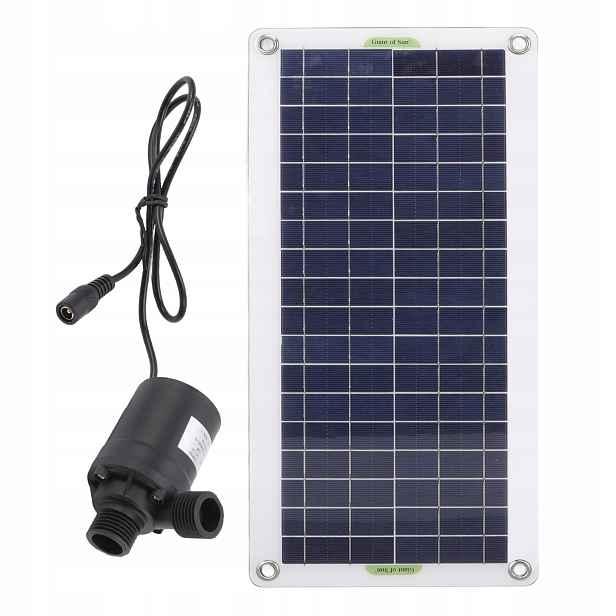 Solární Pumpa Fontána 19W 800L/H DC 12V Solární Panel 30W