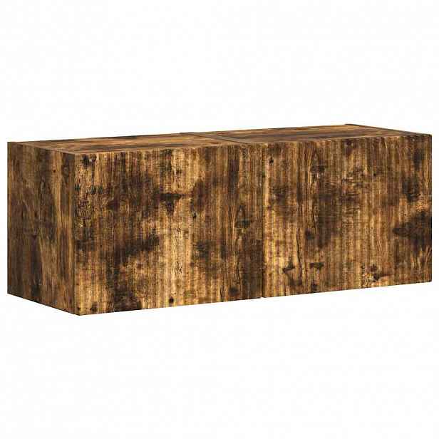 vidaXL TV wall cabinet 2 ks Kouřový dub Kompozitní dřevo