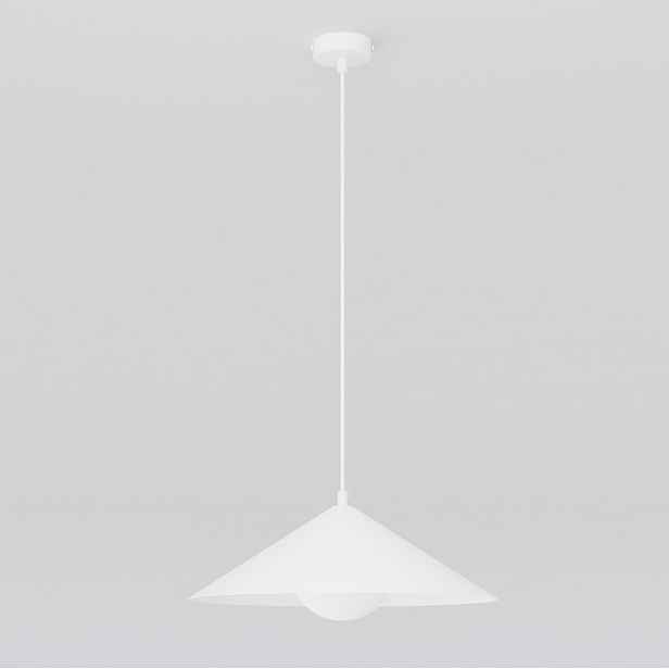 Závěsná lampa Mono 1-bodová bílá, opálové stínidlo, E14