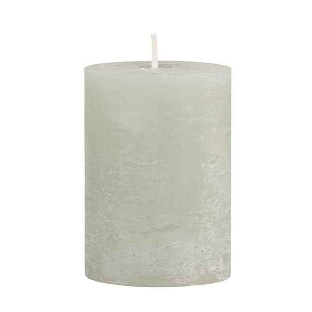 Zelená široká svíčka Macon Rustic verte - Ø 7*10cm/ 40h Chic Antique