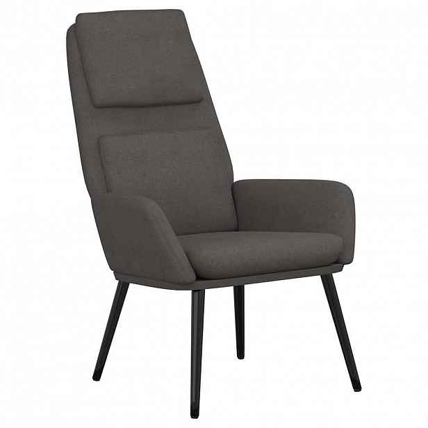vidaXL Relaxační židle tmavě šedá textil