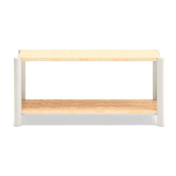 Krémový/ve světle přírodní barvě regál v dekoru dubu 126x59x43 cm Bona – Teulat