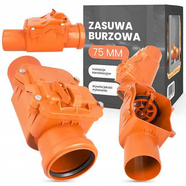 Zámek Bouřkový 75 mm Zpětný Ventil Kanalizační klapka Blokáda Proti Potkanům 8Y