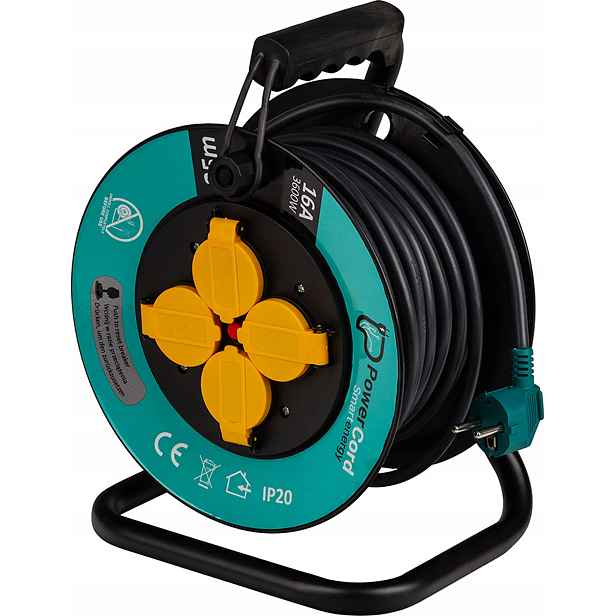 Prodlužovací Kabel bubnový 25 m 4 zásuvky 16 A 3x2,5 mm² Mar-Pol