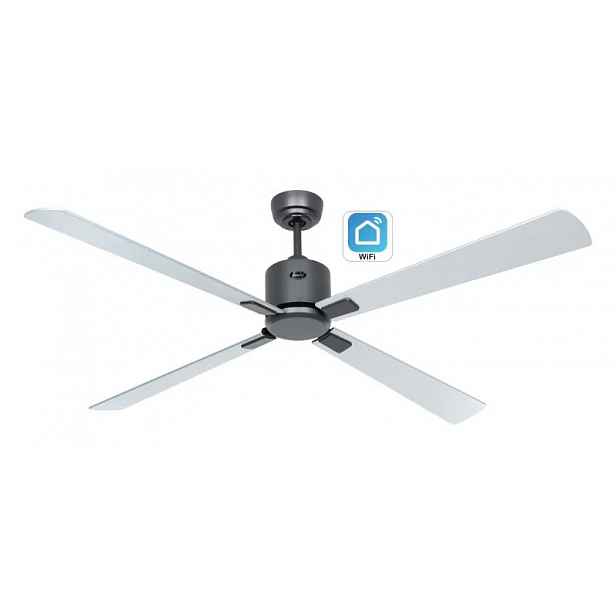 CasaFan 952337W Eco Neo III WiFi, stříbrná a wenge, stropní ventilátor