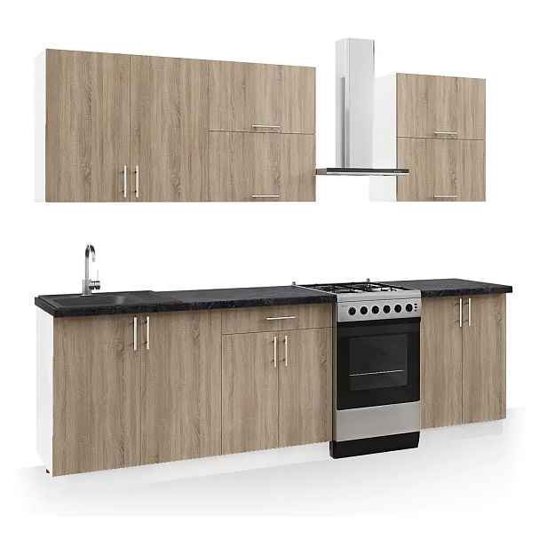 Casarredo Kuchyně FELIPE A 200 bílá/dub sonoma lanýž