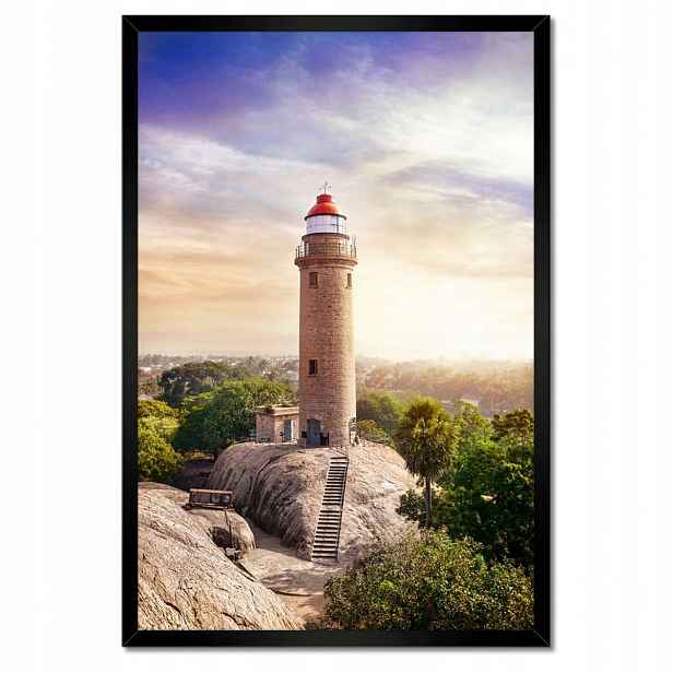 Plakáty v rámu 40x60 Maják Mahabalipuram
