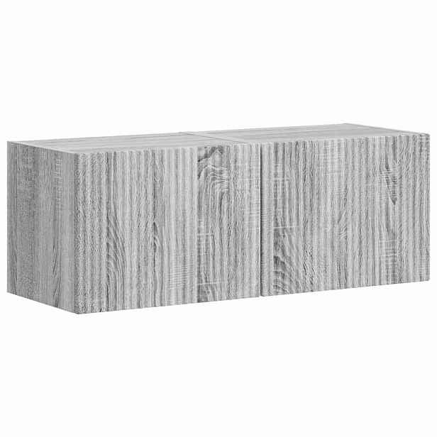 vidaXL TV wall cabinet 2 ks Šedá Sonoma Kompozitní dřevo