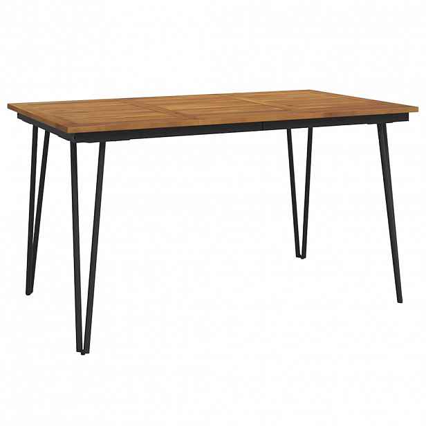 vidaXL Zahradní stůl s nohami typu hairpin 140x80x75 cm masivní akácie
