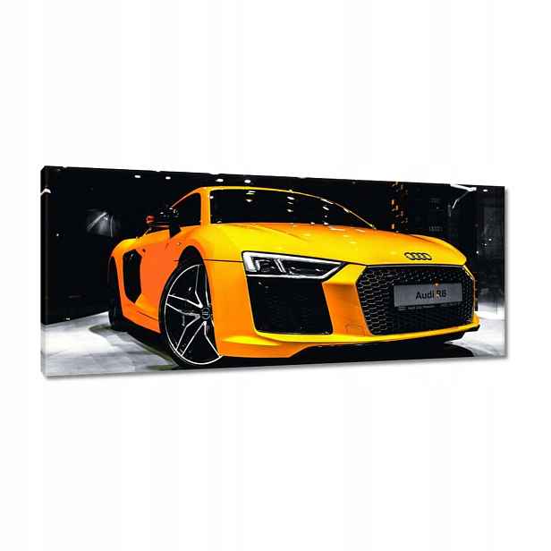 Obrazy 100x40 Žluté Audi R8