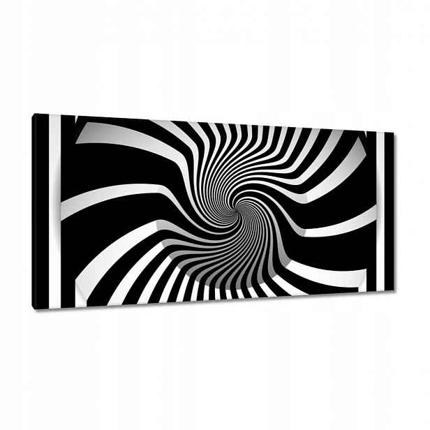 Obrazy 115x55 Abstrackja černobílá