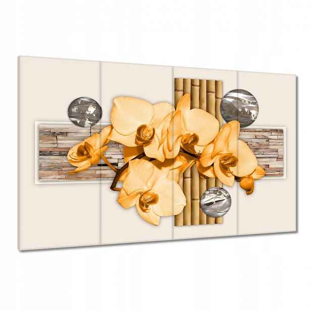 Obrazy 120x80 Oranžový orchidej